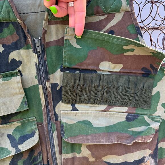 Vintage Big Horn Black Sheep Camo Old School Vest Back Pocket Bird Hunting XL - Picture 3 of 8